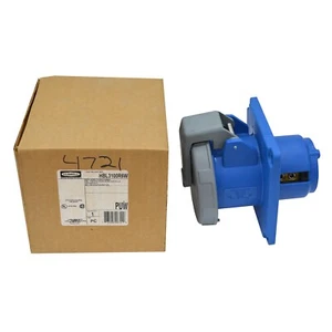 HUBBELL WIRING DEVICE-KELLEMS HBL3100R6W IEC Pin and Sleeve Receptacle,100A,250V