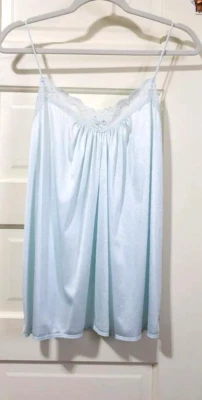 复古女式丝绸吊带背心懒人小号中号浅薄荷绿色 — 第 1/4 张图片