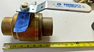 2-1/2" Nibco HydraPure Brass Ball Valve S-535-80-LF Solder 100PSI 600# Full Port - Picture 1 of 3