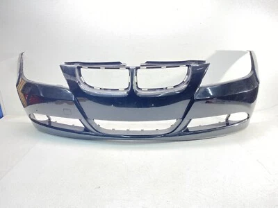 06-08 BMW E90 3 Series Front Bumper Cover Panel Assembly Black 475 Aftermarket* - Image 1 of 4