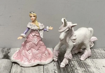 Papo Enchanted Princess And Unicorn Figures 4.5 “ - Image 1 of 4