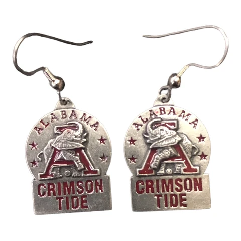 NCAA Alabama Crimson Tide Bar Style Dangle Earrings Cover