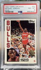 1992 Topps Archives #52 Michael Jordan GOLD PSA 8