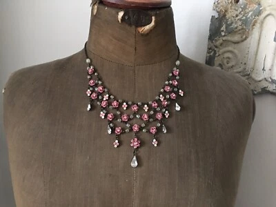 🌸🌸 Rosenkette Hochzeit - Schmuck Art Handarbeit Neu ähnlich. Konpl Shabby🌸🌸 - Bild 1 von 4