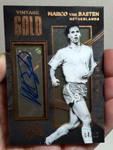 PANINI VINTAGE GOLD :RARE BLACK GOLD MARCO VAN BASTEN NETHERLANDS 4/25 AUTO CARD - Picture 1 of 6
