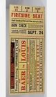 1935 Joe Louis Ko Ticket Vs Max Baer Yankee Stadium Boxing Vg Radio Broadcast