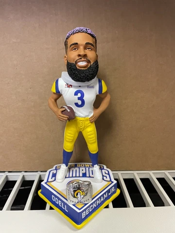 Odell Beckham Jr Los Angeles Rams FOCO LE Superbowl Champs Bobblehead NIB Cover