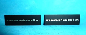 2 insignias de metal Marantz NOS 1 3/4 pulgadas x 9/16 pulgadas aluminio OEM - Imagen 1 de 3