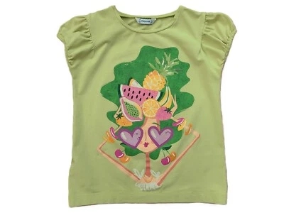 Mayoral Girls Lime Green Fruits T-Shirt 7 year - Image 1 of 4