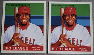 2007 Upper Deck Goudey Vladimir Guerrero Mini Green Red #99 Baseball Card