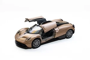 WELLY DieCast 1:34-39 PAGANI HUAYRA GOLD New Model Car Metal in Box Scale 1/34 - Picture 1 of 17