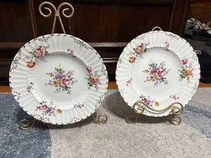 8 Royal Crown Derby Posies Dinner Plate 10-1/4" Burford Shape - Vintage - Picture 1 of 7