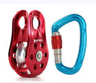 Mountaineering Climbing Screw Lock Carabiner + 20 KN Pulley Pulley Pulle LOVE