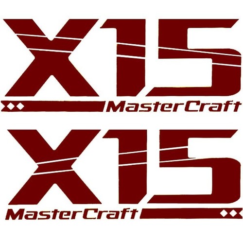 MasterCraft Boat Raised Decal 7506192K 2006 X15 Pro Red 2PC