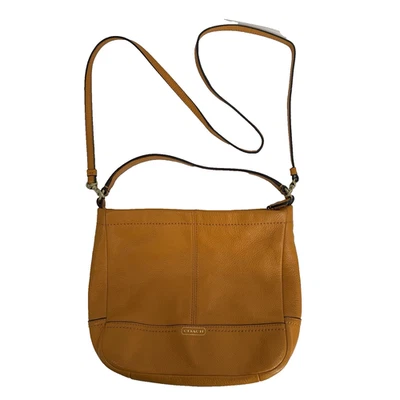 Coach Mini Orange Spice Hobo Leather Crossbody Purse - Image 1 of 4