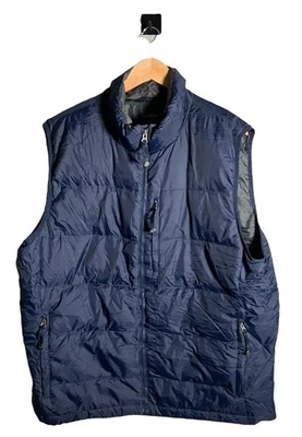 L.L. Bean Puffer Vest Mens Size XL Blue Full Zip Goose Down Sleeveless Gilet - Image 1 of 4