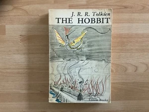 The Hobbit J.R.R. Tolkien Paperback Unwin 1974 Vintage Fantasy Paperback Book - Picture 1 of 6
