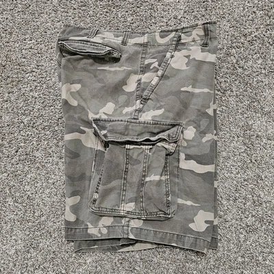 Pantalones Cortos Carga Faded Glory Camuflados Para Hombre Talla 40 10" Verde Entrepierna 100% Algodón Foto 1 de 4