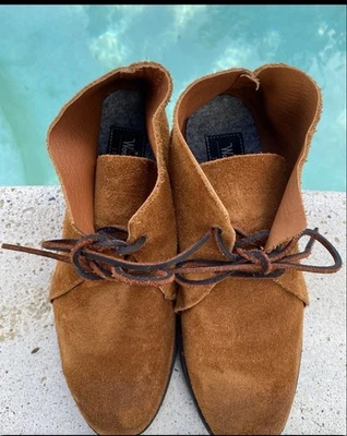 Woolrich Mujer Mocasín Zapatos Botín Botas Cuero Genuino Castaño Talla 8.5 Foto 1 de 4