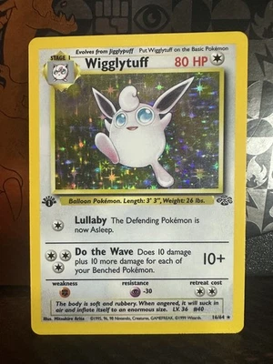 Pokemon WOTC Jungle 1st Edition Wigglytuff Holo Rare 16/64 ~ MP - Image 1 of 3