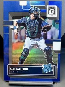 2022 Panini Donruss Optic Rated Rookie Blue Prism /75 Cal Raleigh #39 RC - Foto 1 di 2
