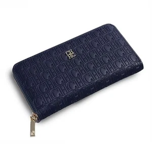 Womens Blue Designer Long Wallet Solid Colour Vintage Luxury Large Capacity Pur - Picture 1 of 4
