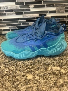 Adidas Trae Young 3 Lucid Cyan Size 10.5 Pre- Owned Basketball Shoes - Picture 1 of 10