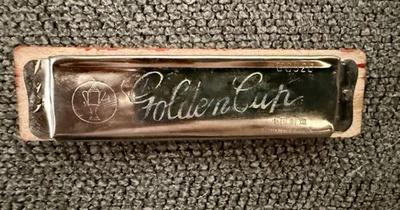 Copa de Oro Armónica Modelo 0520 - Llave de G - Instrumento Vintage Hecho en China Foto 1 de 2