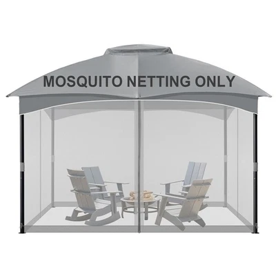 Replacement Mesh Gazebo 12'x10' Outdoor Mosquito Netting Screen 4-Panel Net Only - Image 1 of 4