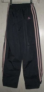 GIRLS adidas NAVY BLUE MESH LINED ATHLETIC / WIND PANTS   SIZE S - Picture 1 of 3