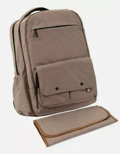 Tan DIPER BAG BACKPACK WITH CHANGING PAD NEW Moms Dads Baby - Picture 1 of 10