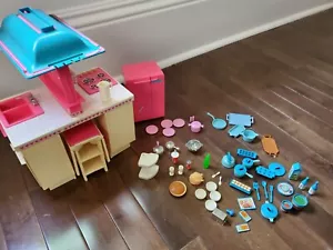 Vintage 1984 Barbie Dream Kitchen Island Tisch & Zubehör ohne Karton - Bild 1 von 11
