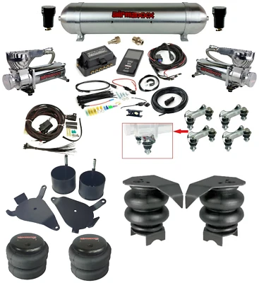 27685 Air Lift 3P 3/8 Air Ride Suspension Kit w/580 Chrome Fits 1982-04 S10 2wd - Image 1 of 4