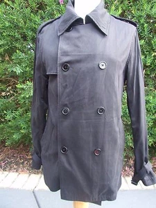 KENJI JACKET SIZE S BLACK SUPERB WORK PEACOAT - Picture 1 of 5