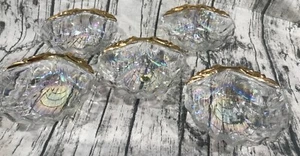 5 Vintage Hasegawa Iridescent Shell Bowl gold accent - Picture 1 of 5