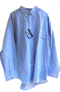 ULTRACLUB WRINKLE RESISTANT MEN'S SUMMER SHIRTS BLUE LG - Picture 1 of 6