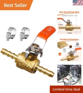 Universal Brass Mini Shut Off Ball Valve - Ideal for RV and Irrigation Systems - Picture 1 of 7