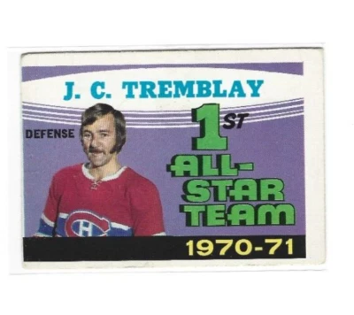 1971-72 O-Pee-Chee #252 J.C. Tremblay AS1 VG - Image 1 of 2