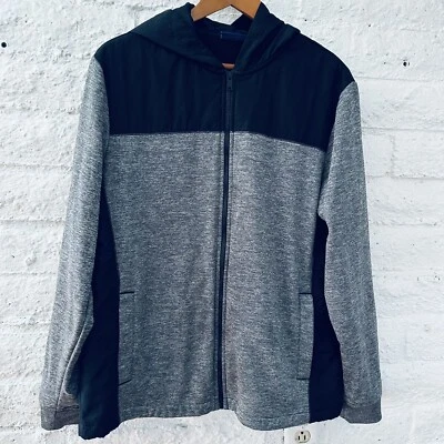 Apt.9 Mens Hooded Bomber Jacket Lightweight Coat Gray/Black Size L - Image 1 of 4