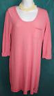 Soma Tiny Stripe Pink Nightgown Sz S Bamboo Rayon Cotton Stretch Jersey Nnightie