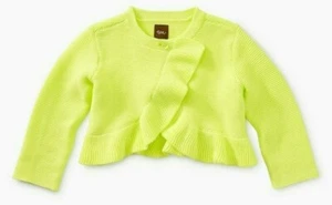 TEA COLLECTION Ruffle Sweater - Kiwi - NWT Girls 12-18 month - Picture 1 of 1