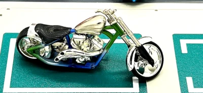 2004 Jesse James West Coast Choppers EL DIABLO Motorcycle Green & Blue - Image 1 of 4