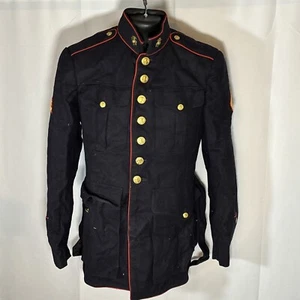 Vintage US United States Dress Blues Uniform Jacket Marine Size XS 17” Pit/Pit - Picture 1 of 22