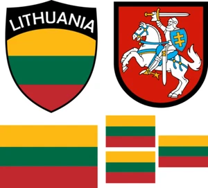 Litauen Aufbügler Wappen Transferbügeln T-Shirt Trikot Z. Aufbügeln  St. 6B - Bild 1 von 8