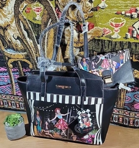 Rare Auth HTF Nicole Lee Large Handbag House Party Style w/ Clasp Wallet NWT  - Picture 1 of 22