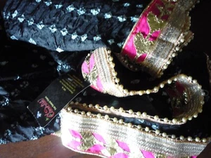 Chandrakala Women Pure Banarasi Weaves  NWT - Picture 1 of 4