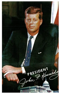 John F. Kennedy 35th President United States c.1960's Vintage Chrome Postcard - Picture 1 of 3