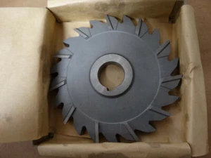 F&D HSS gestaffelt Zahn Seitenfräser - 5"" Durchmesser x 7/16"" breit x 1"" Loch - Bild 1 von 3