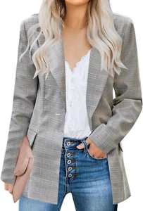 Women'S Casual Long Sleeve Lapel Button Slim Work Office Blazer Jacket - Picture 1 of 8