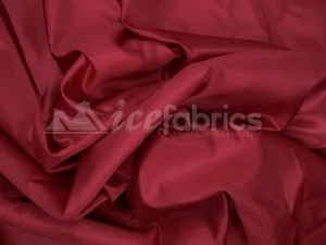 Wine Red Bridal Satin Fabric Silky By The Yard- Soft Thick Satin- - Picture 1 of 4